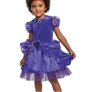 Disney Junior Minnie Mouse Purple Princess Dress Up Ears 3T/4T Velvet Bow
